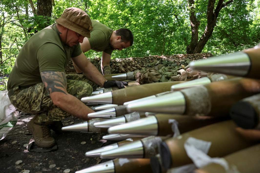 Украинские артиллеристы 