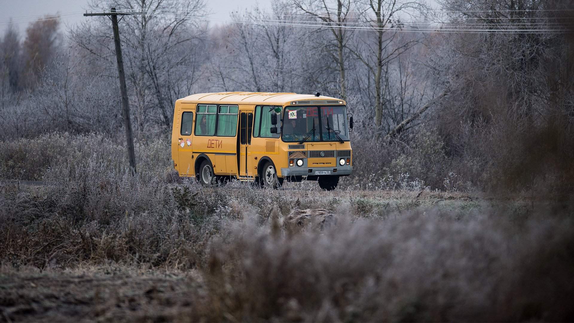 Деревенский школьный автобус
