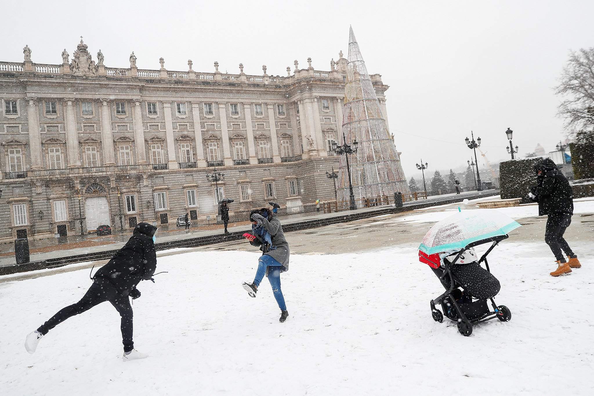Мадрид в снегу 2021
