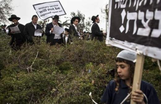Protesta de la Iglesia ortodoxa israelí contra el servicio militar obligatorio