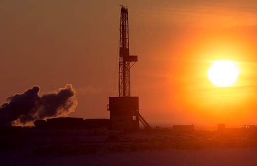 Буровая установка на месте бурения