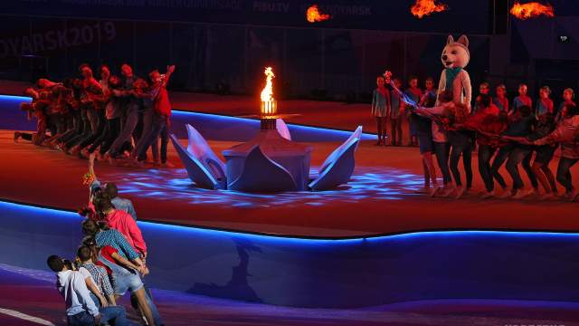 Церемония закрытия XXIX Всемирной зимней Универсиады 2019 в Красноярске