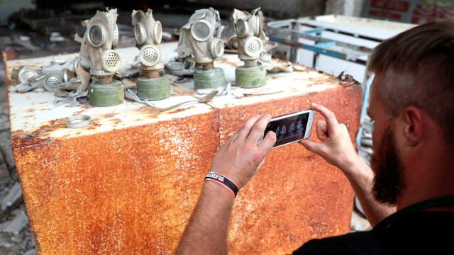 Туристы в Чернобыле