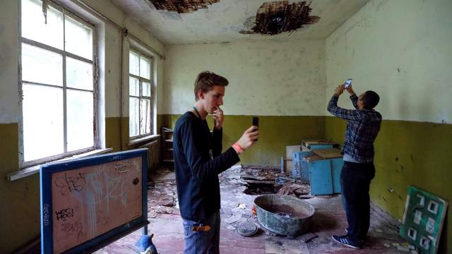 Туристы в Чернобыле