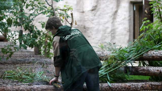 Сотрудница  Московского зоопарка