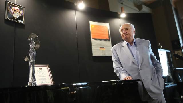 Народный артист СССР, режиссёр театра и кино, художественный руководитель театра «Ленком» Марк Захаров во время сборы труппы театра в преддверии 91-го театрального сезона. 2017 год