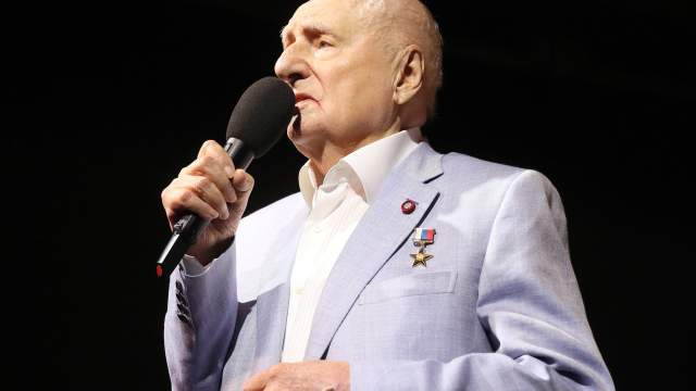 Художественный руководитель Московского театра «Ленком» Марк Захаров на XXVIII церемонии награждения лауреатов театральной премии «Хрустальная Турандот»  в Государственном академическом театре имени Е. Вахтангова в Москве. 2019 год