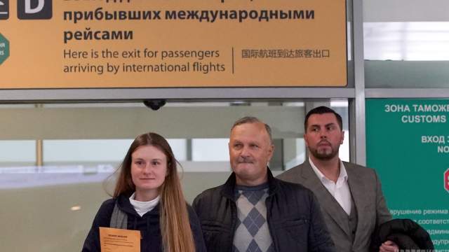 Мария Бутина в международном аэропорту Шереметьево