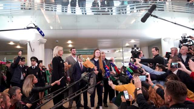 Мария Бутина в международном аэропорту Шереметьево