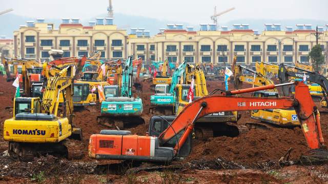 Строительство госпиталя в Ухане