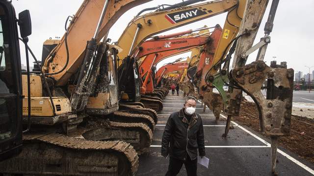 Строительство госпиталя в Ухане