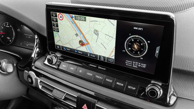 Мультимедийный дисплей можно разделить на несколько зон