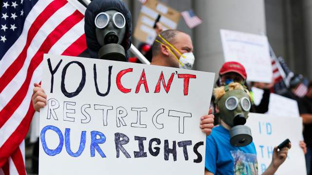 Протесты против карантина в США