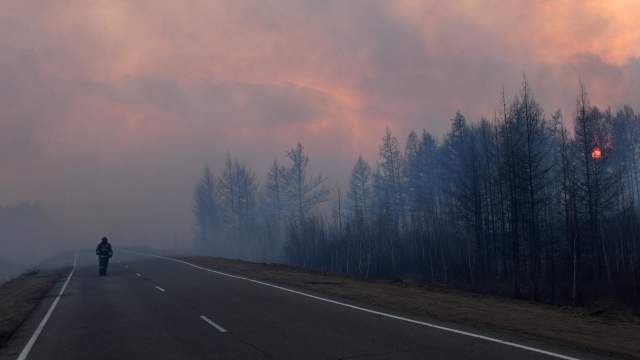 Лесные пожары в Забайкальском крае
