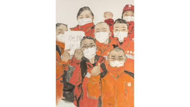 Ци Жань, «В бой идёт молодёжь», гохуа