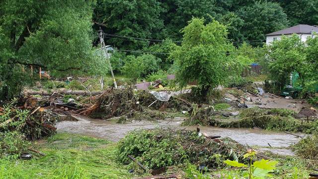 Последствия ливня в Рузе