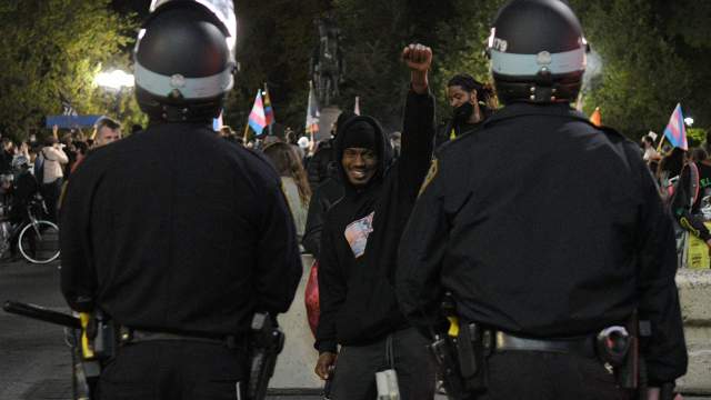 Participant of the protest action