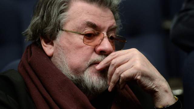 Художественный руководитель театра Сатиры Александр Ширвиндт во время показа спектакля. 13 марта 2016 года