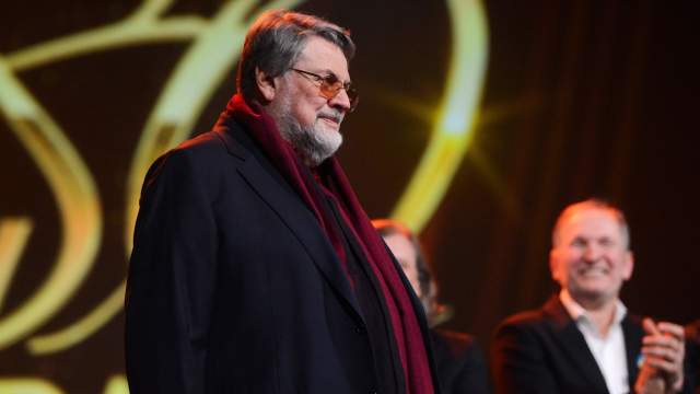 Актер и режиссер Александр Ширвиндт на праздничном вечере в театре имени Евгения Вахтангова. 14 февраля 2017 года