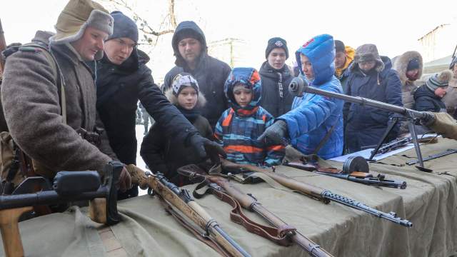 Празднование Дня защитника Отечества на Крутицком Патриаршем подворье в Москве