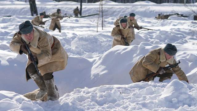 Военно-историческая реконструкция, посвященная Корсунь-Шевченковской наступательной операции, в парке «Патриот»