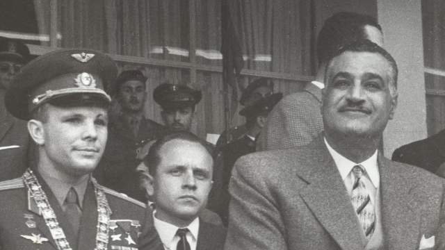 Гагарин и президент Египта Гамаль Абдель Насер