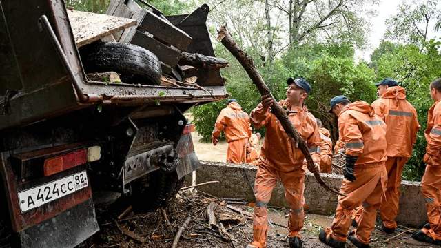 Последствия схода селя в Бахчисарайском районе