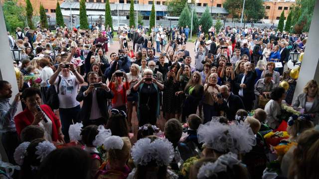 Линейка в Земской гимназии г. Балашиха 1 сентября 2021 года