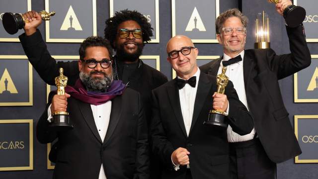 Ahmir "Questlove" Thompson, Joseph Patel, Robert Fyvolent and David Dinerstein win the Oscar for Best Documentary Feature for "Summer of Soul (...Or, When the Revolution Could Not Be Televised)"