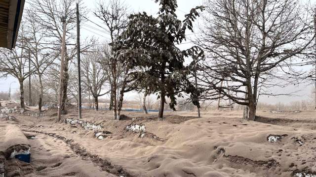 Последствия извержения вулкана Шивелуч на Камчатке