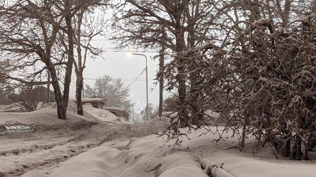 Последствия извержения вулкана Шивелуч на Камчатке