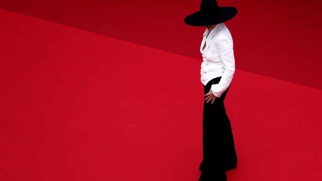 The 76th Cannes Film Festival - Opening ceremony and screening of the film "Jeanne du Barry" Out of competition - Red Carpet arrivals - Cannes, France, May 16, 2023. Emanuelle Beart poses. REUTERS/Gonzalo Fuentes
