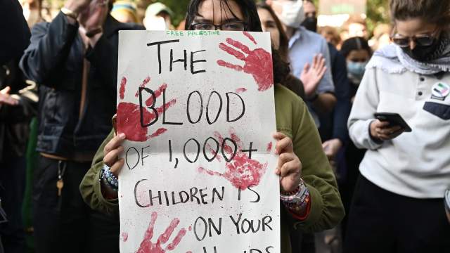 В Нью-Йорке прошла акция протеста против нападения Израиля на больницу в Газе