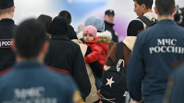 Прибытие эвакуированных граждан РФ из сектора Газа в Москву