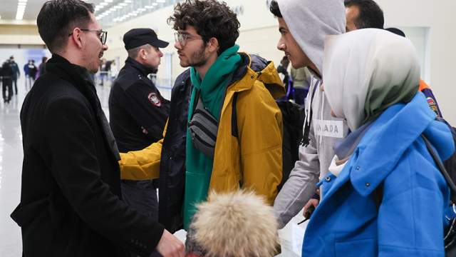 Прибытие эвакуированных граждан РФ из сектора Газа в Москву