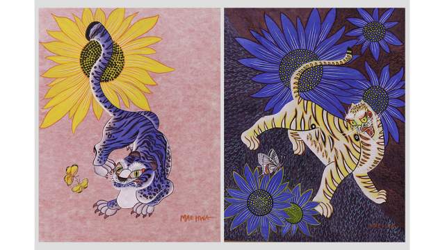 Традиционная южнокорейская живопись, написанная современными корейскими художниками