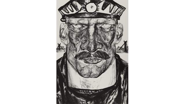 Николай Данилович Кирпичников — шахтер. 2022. Бумага, уголь