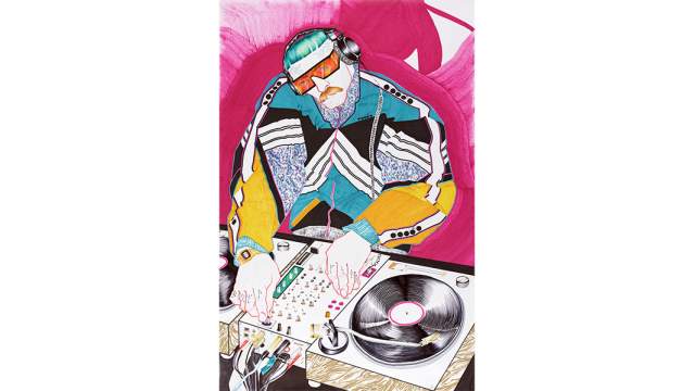 Женя «ВиKING». Серия «Рейв». 2022. Бумага, маркер