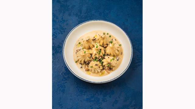 Хинкали с лисичками