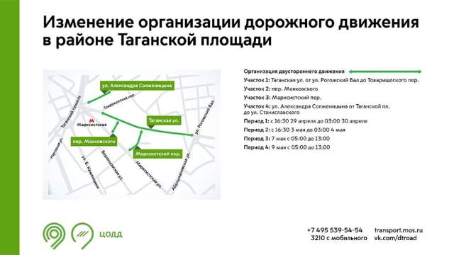 Перекрытие улиц на майские праздники