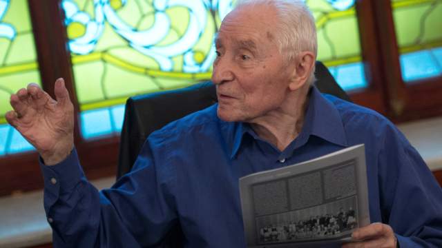 Балетмейстер, народный артист СССР Юрий Григорович на вечеринке участников фестиваля мирового балета Benois de la Danse в Москве. 2017 год