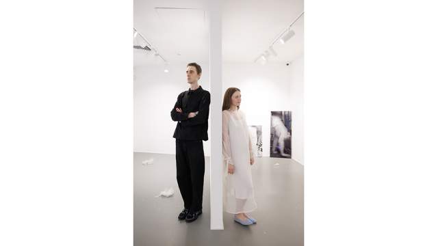 Кристина Павлова и куратор Алексей Корси 