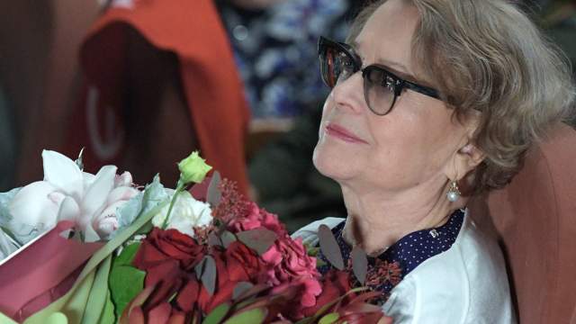 Актриса Валентина Талызина во время сбора труппы Театра имени Моссовета перед началом нового театрального сезона. 2020 год