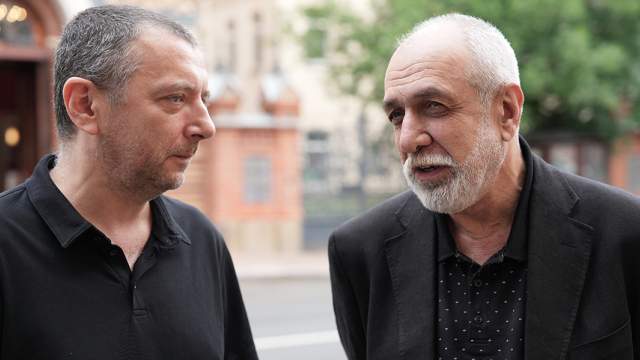 Актер Алексей Агранович и директор Музея имени Андрея Рублёва Михаил Миндлин