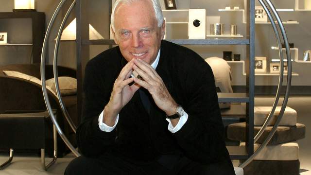 Итальянский дизайнер Джорджио Армани 