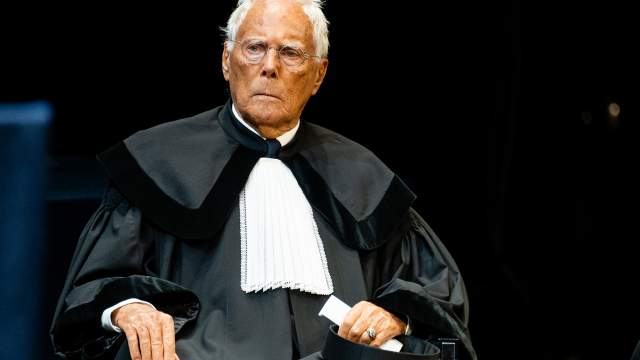 Итальянский дизайнер Джорджио Армани 