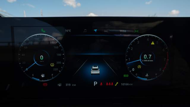 Стандартное для Chery наполнение цифровой «приборки»