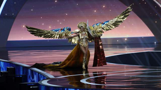 Dorcas Dienda of Democratic Republic of the Congo takes part in the National Costume show during the 74th Miss Universe pageant in Bangkok, Thailand, November 19, 2025