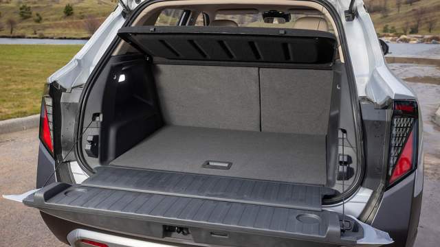 Багажная дверь двухстворчатая и открывается вручную. Верхняя створка вынудит рослых водителей пригибать голову