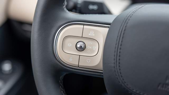 Кнопки с сердечком на рулевых спицах можно запрограммировать под различные функции